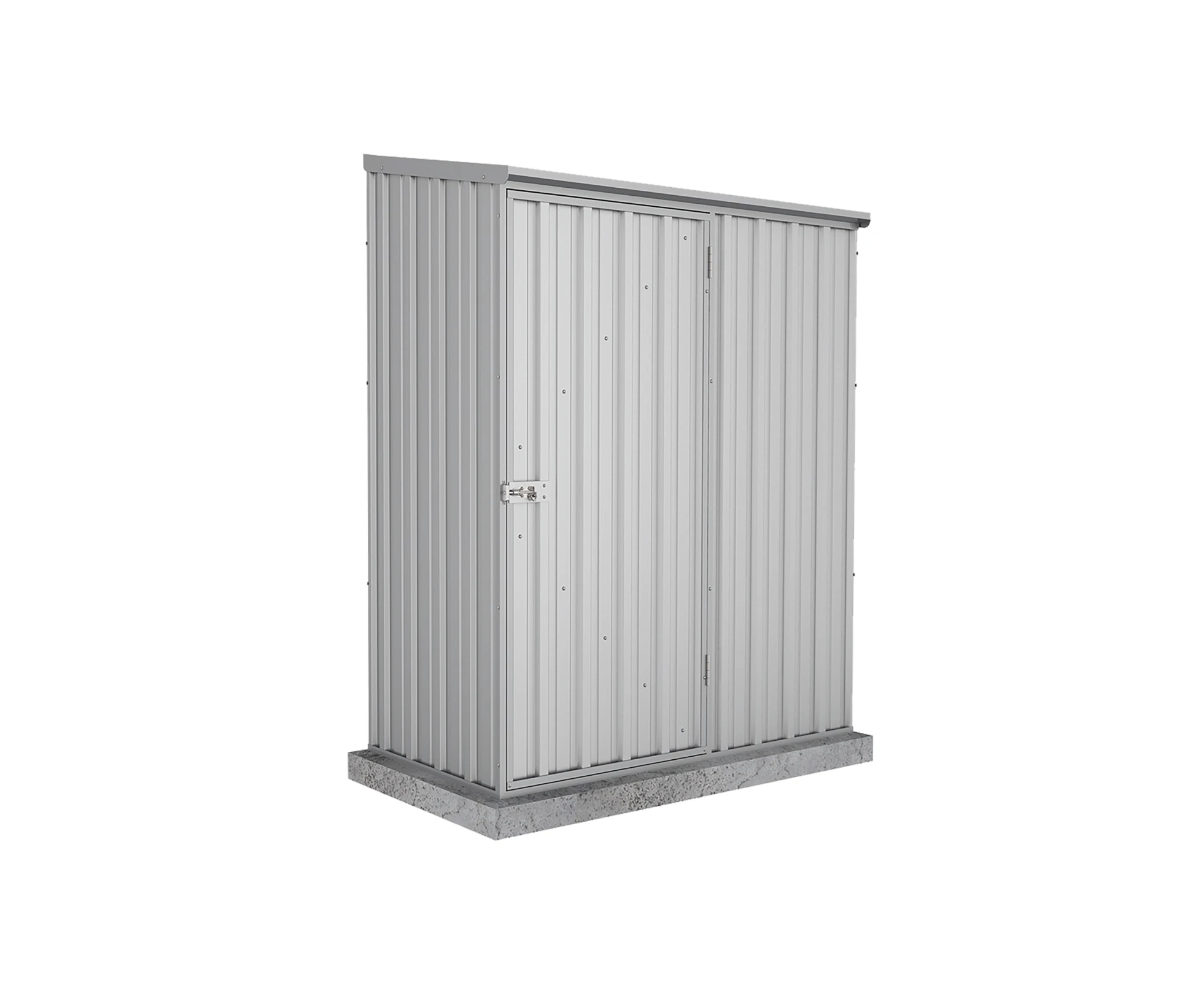 Absco Sheds 1.52mW x 0.78mD x 1.95mH Zincalume Economy Garden Shed - Single Door