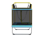 Everfit 6FT Trampoline for Kids w/ Enclosure Safety Net Swing Rectangle Yellow