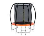 Everfit 6FT Trampoline for Kids w/ Ladder Enclosure Safety Net Rebounder Orange