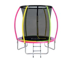 Everfit 6FT Trampoline for Kids w/ Ladder Enclosure Safety Net Rebounder Colors