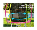 Everfit 6FT Trampoline for Kids w/ Ladder Enclosure Safety Net Rebounder Colors