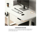 Oikiture 120cm Desk Board Adjustable Sit Stand Desk Top Computer Table White