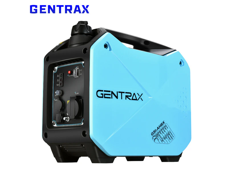 GENTRAX GT2000 PRO Inverter Generator 2000W Max 1600W Rated Pure Sine Portable Camping RV 2x USB Lightweight Compact 3.0L Fuel Tank Super Quiet