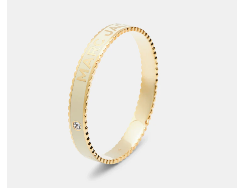 Marc Jacobs The Medallion Large Bangle - Cream/Gold