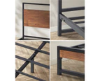 Oikiture Bed Frame King Single Size Metal Frame Wood