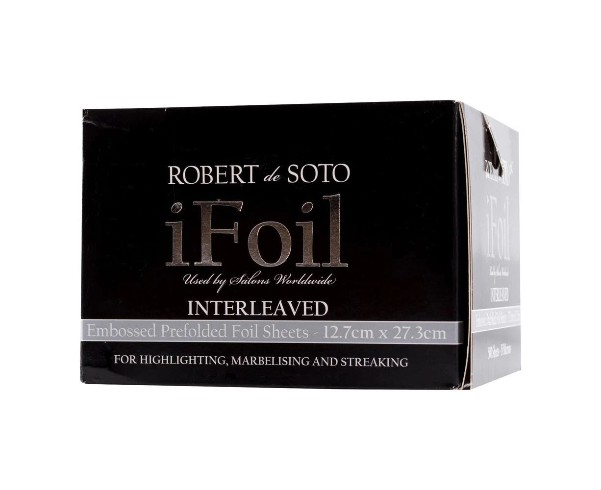 DeSoto iFoil Interleaved 500p Prefold Foil 15 micron Embossed Silver