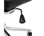 Clinton Office Chair Mobile Task Chair High Back with arms Black PU leather