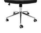 Clinton Office Chair Mobile Task Chair High Back with arms Black PU leather