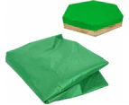 Sandbox Cover, Dustproof Protection Beach Sandbox Canopy Pool Cover Waterproof Sandpit Pool Cover for Sand and Toys(Green 140x110x20cm)