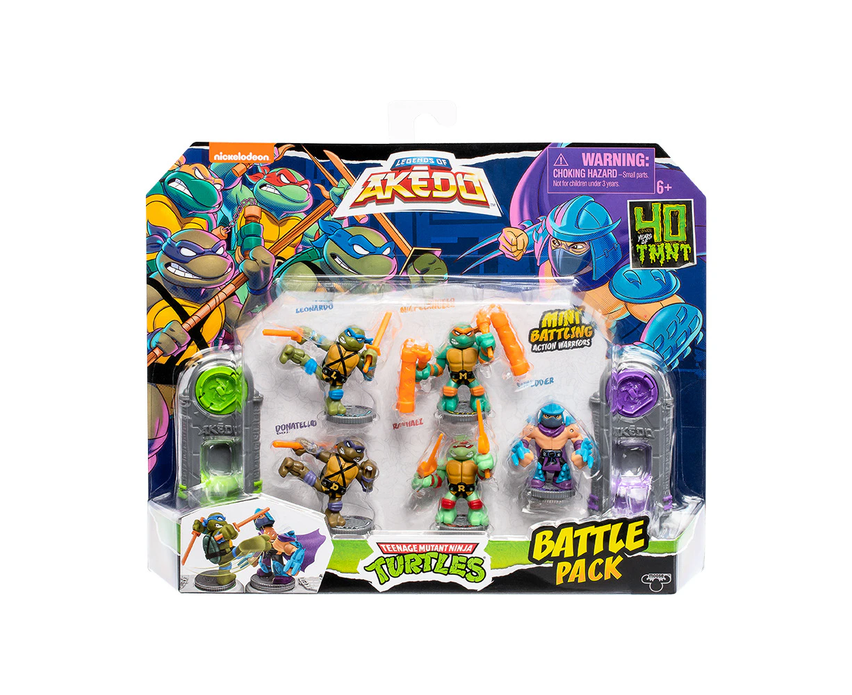 Legends Of Akedo Teenage Mutant Ninja Turtles Battle Mini Warriors Pack 6y+