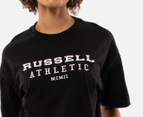 Russell Athletic Women's Elements Oversized Tee / T-Shirt / Tshirt - Black