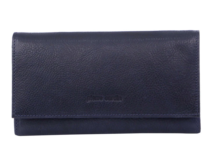 Pierre Cardin Womens Soft Italian Leather RFID Purse Wallet - Midnight