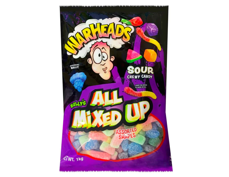 Warheads All Mixed Up Sour Candy Lollies Sweets Bulk Pack 1kg