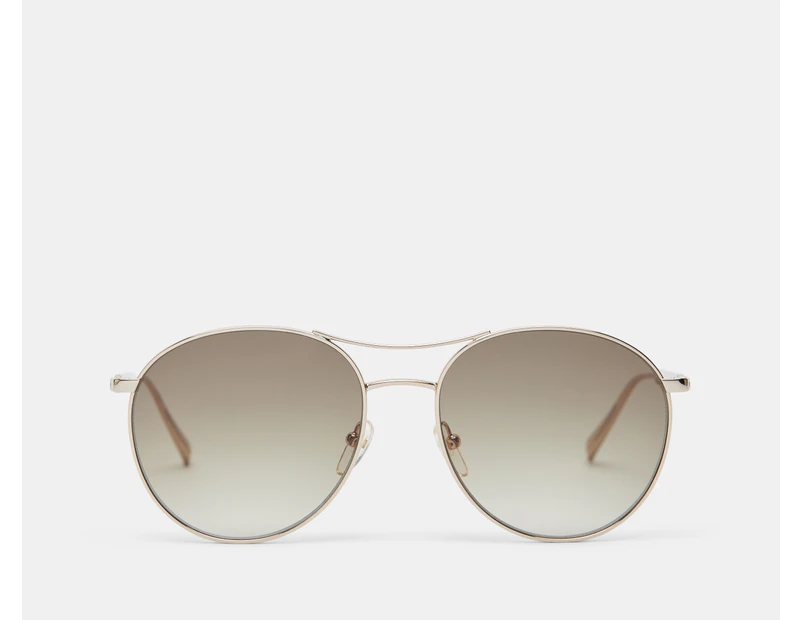 Longchamp Unisex LO133S Sunglasses - Gold/Khaki/Green