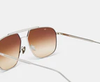 Lacoste Unisex L218SPC Sunglasses - Matte Palladium/Brownstone