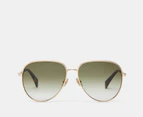 Lanvin Women's Aviator Sunglasses - Gold/Green