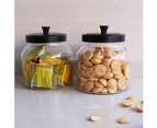 6 x VINTAGE GLASS COOKIE JAR 2LT | Kitchen Canister Food Storage Jars Container