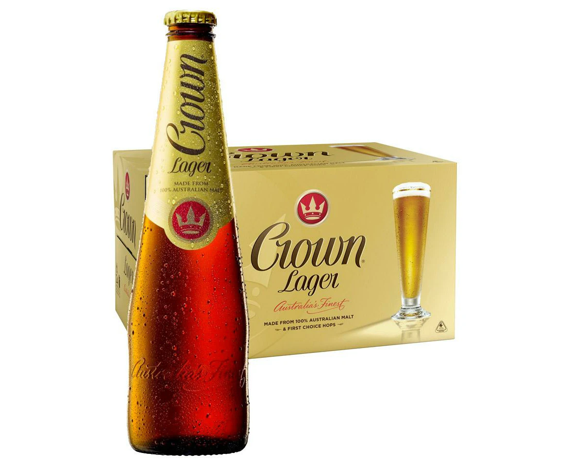 Crown Lager Beer Case 4 X 6 Pack 375ml Bottles