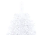 Artificial Half Pre-lit Christmas Tree with Ball Set White 150 cm