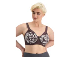 Berlei Womens Shift Underwire Bra Brown Burgundy New Leaf Elastane/Nylon - Multi