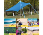 Portable Camping Canopy 2-4 Person Beach Sunshade Tent Windproof Sun Shelter