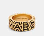Marc Jacobs The Monogram Engraved Ring - Aged Gold