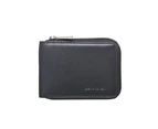 PIERRE CARDIN MENS ZIP RFID PROTECTED WALLET  Italian Leather BLACK