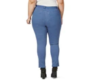 BeMe - Plus Size - Womens Jeans -  Short Leg Slim Blue Jeans - Blue