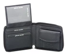 PIERRE CARDIN MENS ZIP RFID PROTECTED WALLET  Italian Leather BLACK