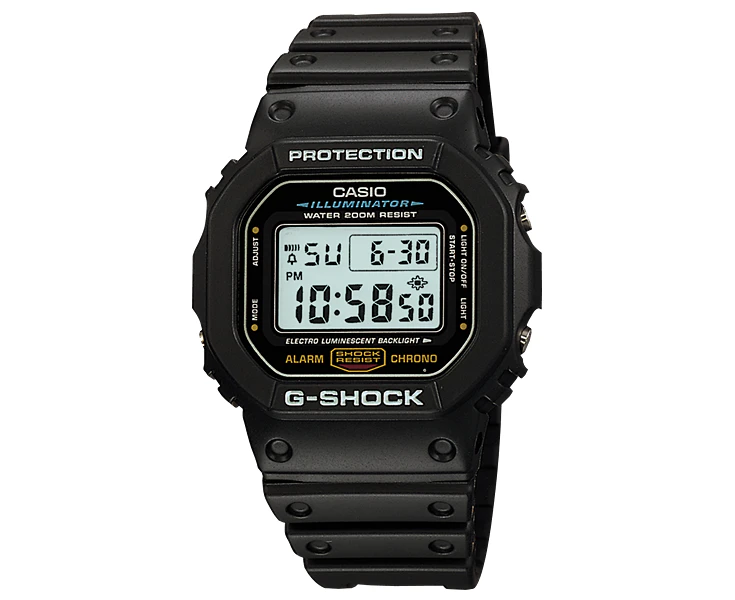 G-Shock Black Resin Band Black Dial Watch DW5600-1