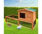 i.Pet Chicken Coop 155cm x 49cm x 90cm Rabbit Hutch Large Run Wooden Cage House Outdoor