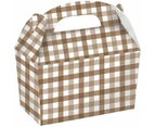 Brown Gingham Lolly/Treat Boxes (Pack of 4)