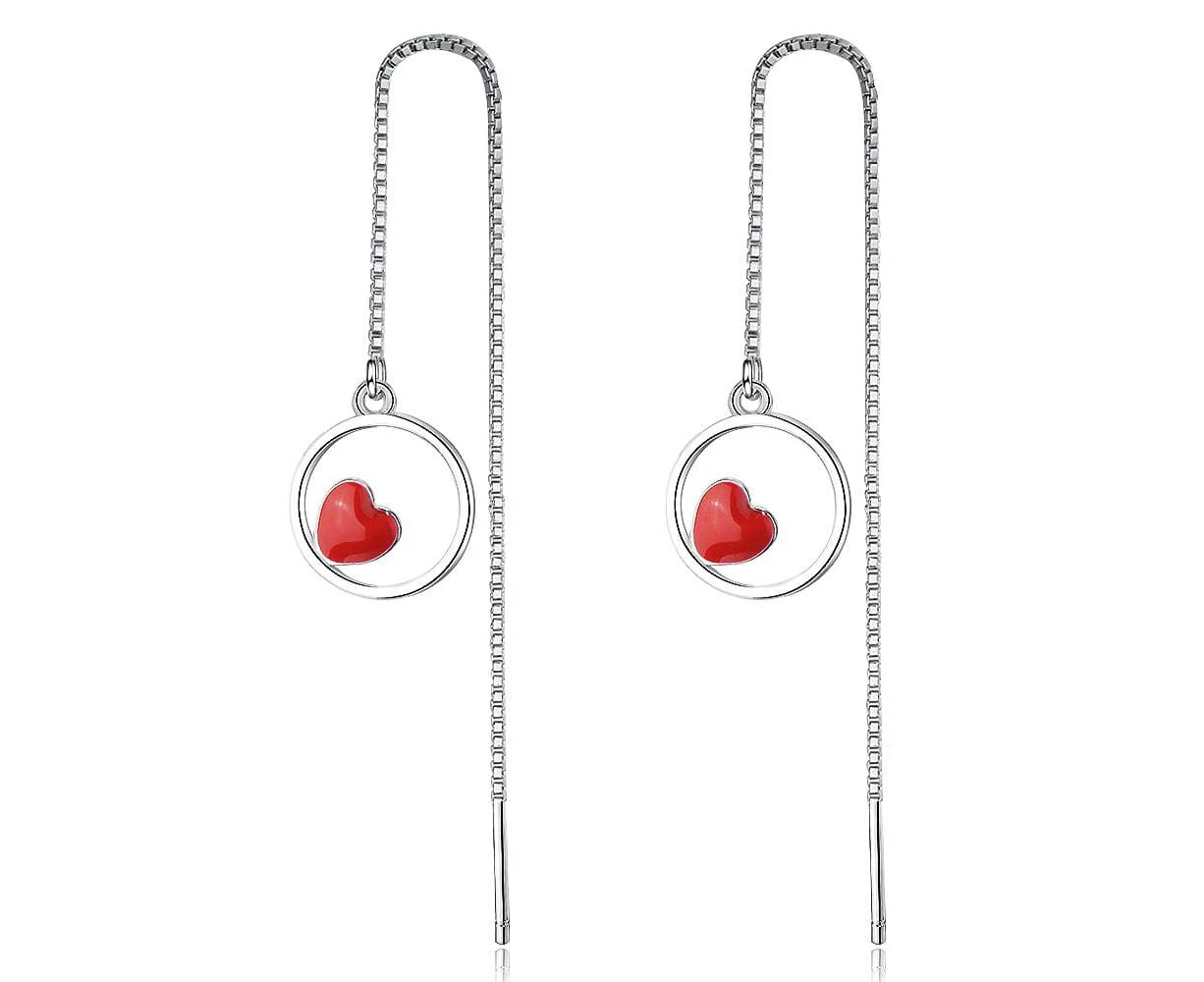 Trapped Love in The Circles Threader Earrings