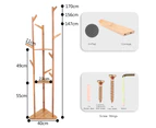 170cm Bamboo Clothes Rack Entryway Bedroom Hall Tree