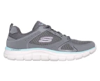 Skechers Women's Track Running Shoes - Charcoal/Aqua