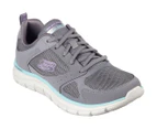 Skechers Women's Track Running Shoes - Charcoal/Aqua