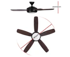 Devanti 52'' Ceiling Fan AC Motor 5 Blades w/Light - Dark Wood