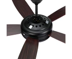 Devanti 52'' Ceiling Fan AC Motor 5 Blades w/Light - Dark Wood