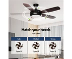 Devanti 52'' Ceiling Fan AC Motor 5 Blades w/Light - Dark Wood