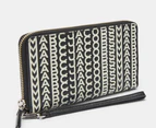 Marc Jacobs The Monogram Continental Wristlet Wallet - Cloud White/Black