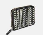 Marc Jacobs The Monogram Zip Around Wallet - Cloud White/Black