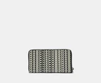 Marc Jacobs The Monogram Continental Wristlet Wallet - Cloud White/Black