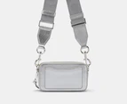 Marc Jacobs The Metallic Snapshot DTM Camera Crossbody Bag - Silver