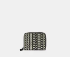 Marc Jacobs The Monogram Zip Around Wallet - Cloud White/Black