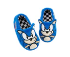 Sonic The Hedgehog Childrens/Kids Face Slippers (Blue) - NS7459