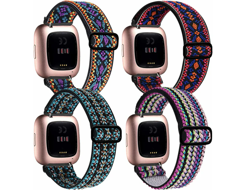 3 Packs Compatible with Apple Watch Band Scrunchies 38mm Cloth Soft Pattern Printed Fabric Wristband Bracelet Women IWatch Elastic Scrunchy Bands 40mm 41mm