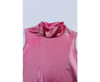 Azura Exchange High Neck Sequin Sleeveless Bodysuit - Rose