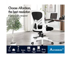 ALFORDSON Mesh Office Chair Executive Tilt Fabric Seat Racing Work Computer Black & White