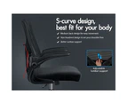 ALFORDSON Mesh Office Chair Executive Tilt Fabric Seat Racing Work Computer All Black