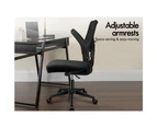 ALFORDSON Mesh Office Chair Executive Tilt Fabric Seat Racing Work Computer All Black